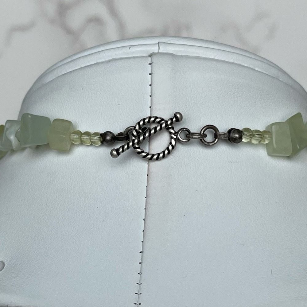 Green Aventurine Stone & Brown Jasper Beaded Pendant Necklace Luck & Prosperity - Picture 6 of 6